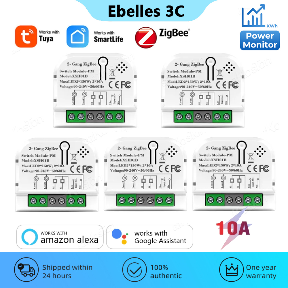 Home Automation Technology - 1/2 kanallar 10A Tuya ZigBee akıllı