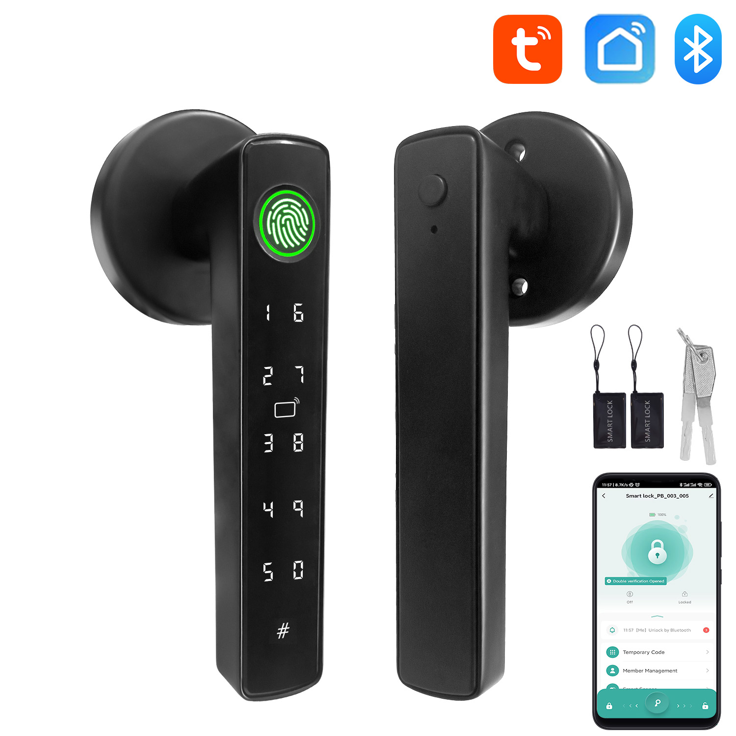 Diy Home Automation System - Tuya Akıllı Bluetooth Kapı Kilidi Biyometrik