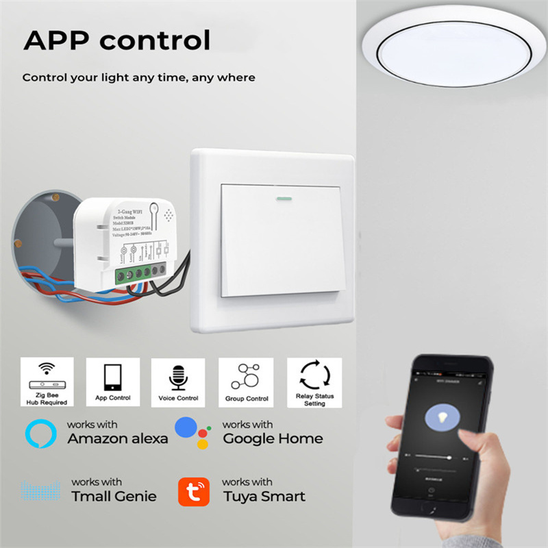 1/2 kanallar 10A Tuya ZigBee a - Home Automation Technology incelemesi ve fiyatı