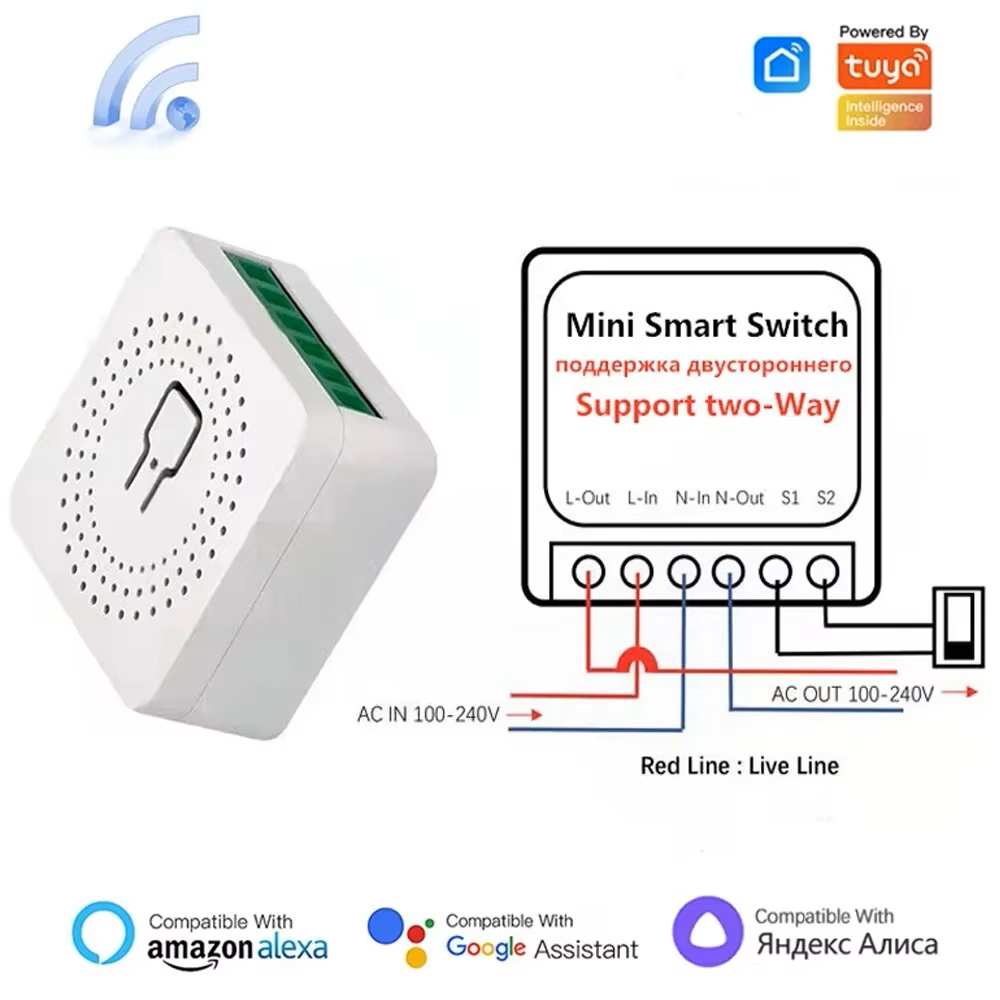 16A WiFi Akıllı Anahtar, 2 Yön - Diy Home Automation Controller incelemesi ve fiyatı